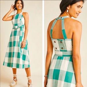 Maeve fit and flare gingham dress